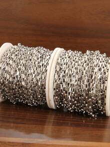 100厘米不锈钢盒式链条，金色空心矩形缆绳链，适用于DIY珠宝制作，项链、手链、脚链、身体链等工艺配件 - 盒仔鏈 - 查看 4