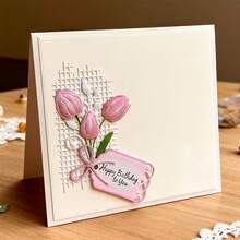 1 khuôn cắt kim loại hình hoa lưới sáng tạo, dùng để làm thiệp, phong bì, thiệp album, đồ thủ công bằng giấy dập nổi, thiệp tem album. - 233639 - Xem 6