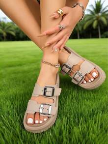 FZY New Women's Home Slippers, Casual Sandals, Quiet Thick-Soled Slippers, Non-Slip Design, Comfortable Materials, Ergonomic Design, High-Quality Winter Home Slippers For Women, Suitable For Various Occasions And People, Solid Color Design, Stylish And Simple, An Indoor Essential, A Popular Bestseller.Must-Have Outfits For Valentine's Day,Essential Easter Outfits - 卡其色 - 查看 4