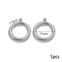 1/2 piezas Anillo de resorte redondo de acero inoxidable 304, hebilla de anillo con resorte chapada en oro con pasador de bola para hacer collares, pulseras y joyería DIY, hipoalergénico y resistente a la decoloración - Hebilla 1 - Ver 15
