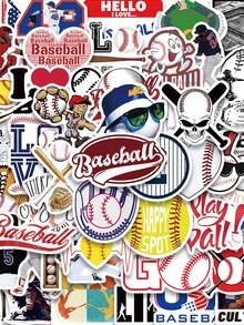 52 miếng dán hoạt hình graffiti bóng chày cho ốp điện thoại, laptop, vali, đàn guitar, ván trượt, ba lô, decal dán trang trí, quà tặng trò chơi bóng chày tự làm, nhãn dán vui nhộn, đồ dùng làm sổ lưu niệm Kindle, nhãn dán laptop - 1 Set - Xem 10