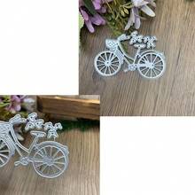 Bicycle Die Cutting Mold, Metal Cutting Dies, Card Making Kit, Embossing Paper, Die Cut Pieces, Scrapbooking Machine, Template, Storage Bag, Related Supplies - Silver-white - View 7
