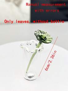 玻璃花盆家居裝飾，小型花瓶馬蹄蘭鬱金香人造植物花禮，釉面花束，（手工製作，顏色與尺寸略有差異）適合情人節 - 彩色 - 查看 17