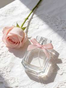 1 pieza Botella de perfume transparente de 50ml con cabezal de bomba, embudo de regalo, cuentagotas, atomizador recargable, botella de spray cosmético de gran capacidad para agua, botella de vidrio - rellenable y reutilizable para viajes, regalo del Día de San Valentín, regalo del Día de la Madre - Multicolor - Ver 1