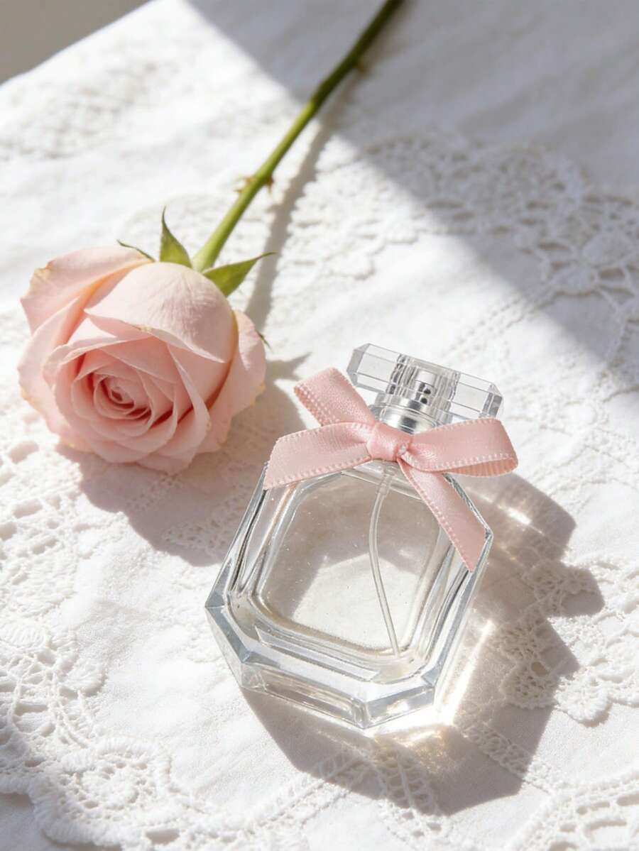 1 pieza Botella de perfume transparente de 50ml con cabezal de bomba, embudo de regalo, cuentagotas, atomizador recargable, botella de spray cosmético de gran capacidad para agua, botella de vidrio - rellenable y reutilizable para viajes, regalo del Día de San Valentín, regalo del Día de la Madre - Multicolor - Ver 1