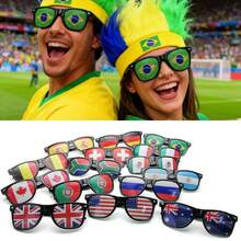 OBOVAY 1 chiếc kính râm lưới in hình quốc kỳ World Cup 2026, kính thời trang in hình quốc kỳ các nước, thích hợp cho bóng đá, bóng bầu dục Mỹ, cricket và các sự kiện thể thao khác, trang phục và phụ kiện diễu hành Quốc khánh, thích hợp cho người hâm mộ thể thao, du khách, quà tặng tiệc tùng, thích hợp cho các nhóm người hâm mộ, trang trí sự kiện thể thao, kính dành cho người hâm mộ bóng đá Anh, Tây Ban Nha, Brazil, Pháp, Đức, Argentina. - Nhiều màu - Xem 4