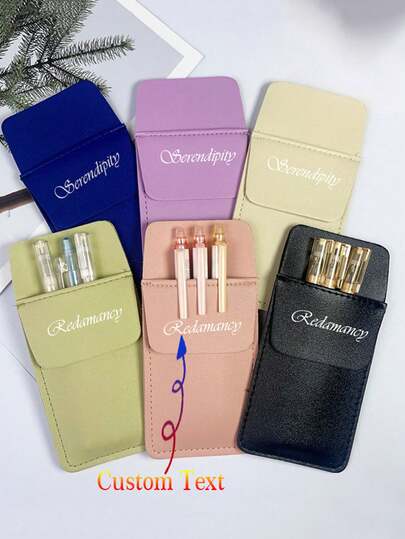 Customizable Logo Anti-Leakage Thickened Medical Pen Bag, Exclusive White Coat Pocket Pen Holder, Waterproof And Wear-Resistant Double-Layer Storage, Say Goodbye To Pen Oil Stains, Large Capacity Multi-Color Pen Storage, Can Also Store Glasses, Portable And Tidy, Professional Small Design Gift