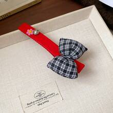 1pc Rhinestone Bowknot Painted Fashion Hair Clip (Duck Clip) - Multicolor - View 8