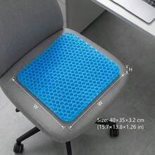 Gel Seat Cushion, Gel Cushion, Cool Breathable Non-Slip For Car, Office, Home, Wheelchair (Blue, 40x 35x 3.2 Cm) - 預設 - 查看 4
