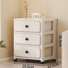 1pc Plastic Storage Cabinet, Home Living Room Snack & Toy Organizer, Bedroom Bedside Drawer Cabinet For Children - Multicolor - View 5
