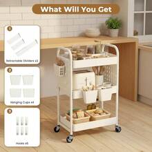 Storage Carts - White - View 4