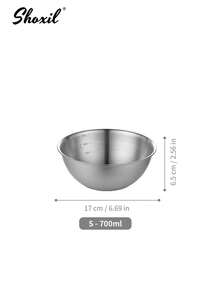 shoxil 1 tô trộn bằng thép không gỉ có vạch chia định lượng, chống gỉ, dễ vệ sinh và xếp chồng được, lý tưởng cho việc nấu nướng, làm bánh và chuẩn bị bữa ăn trong nhà bếp. - Cái bát - Xem 10