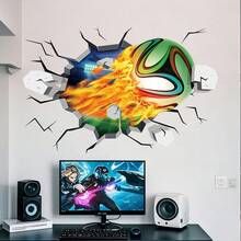 1 miếng dán tường hình quả bóng đá phong cách thể thao, tự dính, dễ dàng lắp đặt, phù hợp trang trí tường phòng ngủ, phòng khách, phòng chơi game. - bóng đá - Xem 2