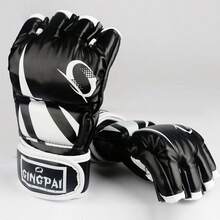 GINGPAI Half Finger Boxing Gloves, Adult Kickboxing Gloves For MMA, Muay Thai Training, Unisex - Multicolor - View 10