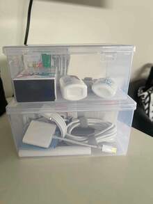 1pc Rectangular Transparent Plastic Fishing Tackle Storage Box, Jewelry Accessory Tool Organizer Box With Flip Cover, Suitable For Electronic Components, Hardware Parts, Toy Parts, Small Items, Home Goods Storage - Clear - View 4