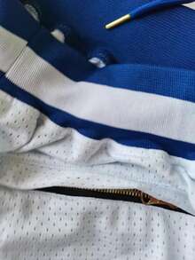 Atonmore Quần bóng rổ nam size 27 màu trắng, kiểu dáng retro, lưới, thêu họa tiết, có khóa kéo và túi, quần short thể thao thường ngày. - trắng - Xem 5