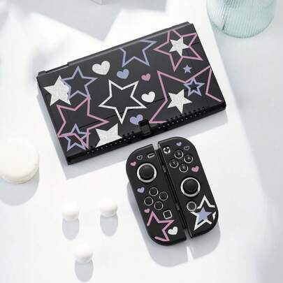 Minimalist Star Pattern Protective Case, Compatible With Switch NS/Switch OLED/Lite, Suitable For New Switch2 (2025)/Switch Console Accessories Protective Shell, Portable For Travel, Protect Your Console, Best Gift Compatible With Switch Players On Halloween