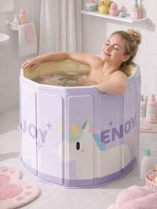1pc Foldable Bathtub - Standalone Design Suitable For Shower Room/Home Bathroom, Portable Space-Saving Storage. Exclusive Adult SPA Experience, Meets Hot Tub And Ice Bath Needs, Relaxing And Practical! Provides Two Sizes, Suitable For Home/Hotel/Business Travel, Easily Enjoy Convenient Bathing Freedom! - A - View 3