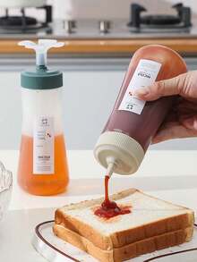 Chai bóp đựng nước sốt 5 lỗ, dụng cụ phân phối nước sốt đa năng, chai bóp đựng gia vị dùng trong gia đình, dùng cho salad, tương cà, nước tương, nước chấm. - Xem 4