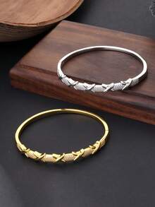1 chiếc vòng tay kiểu dáng tối giản hình chữ X đính đá Zirconia siêu nhỏ, đa năng cho đeo hàng ngày, lễ hội, tiệc tùng, mùa hè, quà tặng Eid/Eid Al-Fitr. - 5X đinh - Xem 4