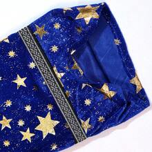 蓝星月魔法巫师长袍尖顶帽服装 星月巫师角色扮演服装 - 彩色 - 查看 5