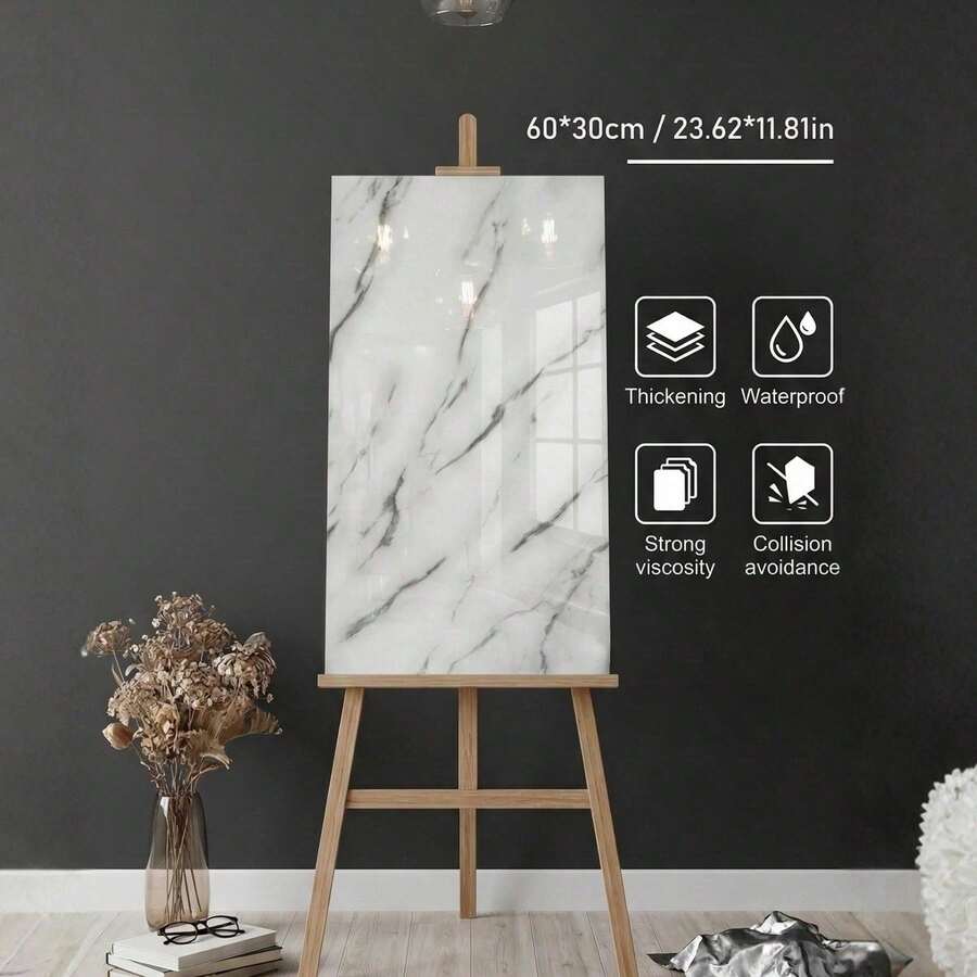 Panel Decorativo Tipo Mármol 30x60 cm para Pared | Caja 20 Piezas | Flexible y Térmico - DL-62 - Ver 1