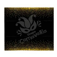 Black Rectangular Metallic Tablecloth With Gold Dots For Party Decoration - View 9