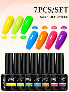 VOKY 7pcs Colorful Gel Nail Polish Set - Vibrant Colors, All Season Use, Perfect Choice For Hand And Foot Nail Care, Gel Nail Polish - Multicolor - View 16