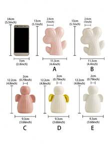 1 vază creativă pentru flori, stil drăguț și rafinat, modele multiple, obiecte artizanale din ceramică, potrivite pentru grădină, pervaz, decor de masă, sufragerie, ideale pentru aniversare, cadouri de sărbători, perfecte pentru prieteni și familie, alegerea ideală pentru decorațiuni de sărbători. - Multicolor - Vizualizare 12