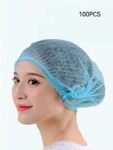 50/100 chiếc Mũ đầu bếp dùng một lần, Mũ đầu bếp co giãn, thoáng khí thoải mái có lưng lưới, Bọc đầu chống bụi khi nấu ăn và chuẩn bị thực phẩm, Mũ đầu bếp dùng một lần dày, thoáng khí - Nhiều màu - Xem 14