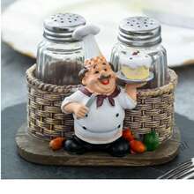 Simple And Modern Creative Resin Craft Ornaments, Cute Chef Pepper Shaker - Multicolor - View 5