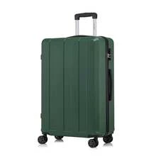 YONSLY Suitcase 16/20/24/28 Inches With 4 Wheels 360° Combination Lock Mesh Pocket Soft Rubber Handle Lightweight Large Travel Suitcase For Vacation - 深綠 - 查看 11
