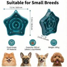 Pet Slow Feeder Bowl Small Dogs, Puzzle Feeder Petite Dogs, Anti-Choking, Slow Eating, 350ML Capacity, BPA- Small Size - Default - View 2