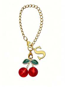 1件甜樱桃吊坠汽车方向盘装饰链，方向盘念珠挂饰，内饰装饰，可调节链条，时尚配饰，男女汽车内饰配件，适用于汽车装饰、包包挂饰、行李箱、耳机挂饰，复活节、母亲节、独立日、婚礼季、毕业季礼物，送给司机家人、朋友、爱人 - 彩色 - 查看 20