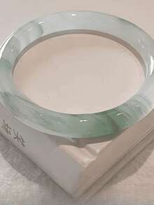 1件女士时尚渐变薄荷绿手链，新款中国风优雅简约仿玉手镯 - 彩色 - 查看 2