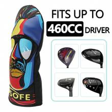 Bao đầu gậy golf phong cách Punk cho gậy gỗ số 1, chất liệu PU dày dặn, chống va chạm, cảm giác cầm nắm chắc chắn. Phụ kiện golf. - màu đen - Xem 6