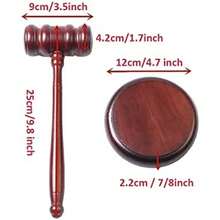Handcrafted Wooden Gavel And Sound Block Set For Lawyers Judges Auctioneers Student Council And Gift Giving - 1 - 查看 5