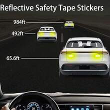 30pcs Reflective Stickers Super Reflection, Safety Reflective Tape For Car Trailer Truck Bike Motorcycle, Fluorescent Yellow-Green Outdoor Waterproof - A - View 5