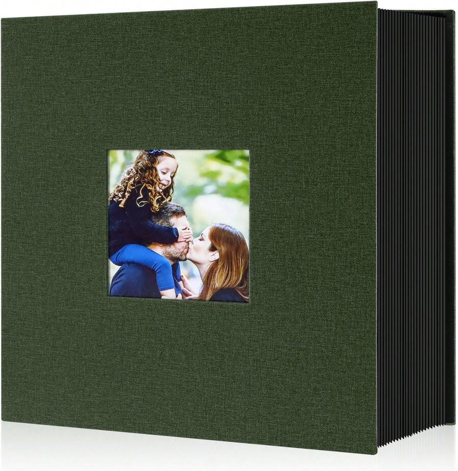 Ywlake Photo Album 4x6 600 Pockets Photos, Linen Cover Large Picture Albums Holds 600 Horizontal And Vertical Photos Green - Hồng - Xem 1