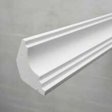 Moldura de Isopor Com Acabamento em Massa Premium Modelo ZI10 10 Cm Metros Lineares Com 04 Cantos Fechados - 16 Metros Lineares - Visão 3