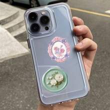 50 Creative Flower Relief Seal PET Transparent Stickers Waterproof DIY Hand Account Notebook Cup Mobile Phone Stickers - Multicolor - View 6