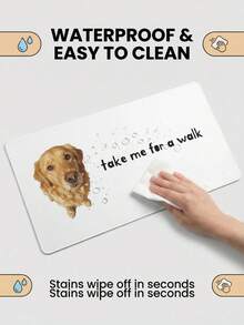 Custom Pet Photo Mouse Pad, Personalized Dog Cat Picture Desk Mat,  Large 40x80cm Waterproof Gaming Mouse Pad For Home Office - White - View 3