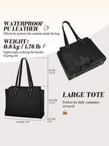 NEWHEY Tote Bags For Women Pu Leather Shoulder Bag Large Capacity Handbags With Zipper Large Purses For Work Travel - Multicolor - View 3