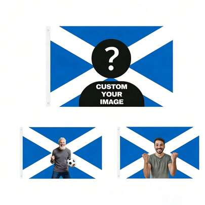 Cờ Scotland thiết kế theo yêu cầu, hình ảnh cá nhân hóa, cờ cá nhân hóa, thích hợp cho tiệc tùng, kinh doanh, kỷ niệm, trang trí sân vườn, màu sắc tươi sáng, chất liệu bền, nhà tổ chức sự kiện, cờ trang trí trong nhà và ngoài trời, cuộc sống gia đình, thích hợp cho sinh nhật, tiệc tùng, mọi mùa, quà tặng gia đình, quà kỷ niệm, không bao gồm cột cờ.