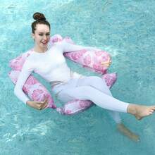 1个充气龟叶吊床，PVC可折叠充气漂浮床，度假娱乐和放松的完美选择 - 彩色 - 查看 2