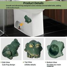 1个青蛙造型防锈马桶螺栓盖，适用于大多数标准浴室马桶螺丝 - 青蛙 - 查看 2