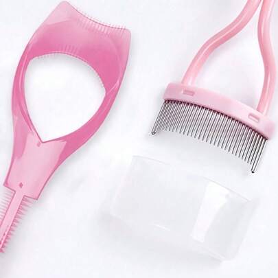 Bộ 2 sản phẩm chăm sóc lông mi - Cọ chải lông mày & cọ chải lông mi, tạo hàng mi tự nhiên, ngăn ngừa mascara vón cục, dụng cụ trang điểm, dụng cụ tách mi, lược chải mi bằng nhựa, phù hợp cho phụ nữ và bé gái - Bộ 2 dụng cụ chăm sóc lông mi - Dụng cụ hỗ trợ gắn mi & cọ chải mi, lược chải mi gấp gọn cho hàng mi tự nhiên không bị vón cục, lược chải mi cầm tay, dụng cụ trang điểm cọ chải lông mày