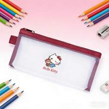 SANRIO 1 pieza Estuche para lápices, diseño de gran capacidad con múltiples estilos, esencial para la oficina, los viajes, el regreso a la escuela, un gran regalo, cierre con cremallera - Multicolor - Ver 4