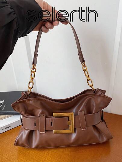 1 chiếc túi đeo vai bằng da PU màu cà phê, kiểu dáng thanh lịch tối giản, khóa kim loại trang trí, dây đeo thoải mái, khóa kéo trơn tru, dung tích lớn, phù hợp cho mùa xuân/hè, thích hợp cho trường học, du lịch, mua sắm, hẹn hò, làm quà tặng, phù hợp cho phụ nữ, nữ sinh trung học, sinh viên đại học, người mới bắt đầu và nhân viên văn phòng, hoàn hảo cho văn phòng, đại học, công việc, kinh doanh, đi làm, ngoài trời, du lịch, đi chơi, ba lô, di động, dung tích lớn, phù hợp cho nữ sinh trung học, sinh viên đại học, hoàn hảo cho văn phòng, đi làm.