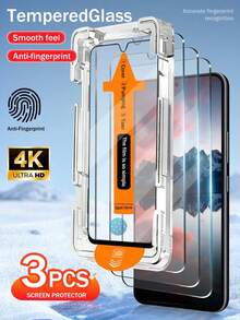 三星Galaxy S系列高清防震钢化玻璃屏幕保护膜（2片装），支持0.2秒指纹解锁，配备自动清洁工具和自动对齐工具，兼容三星Galaxy S25 Ultra/S25+/S25/S24 Ultra/24 Plus/24/23/22/21，高清钢化玻璃材质，全覆盖，防指纹、防摔、防刮花、无气泡，是智能手机屏幕保护膜、手机配件、生日礼物、送给家人朋友的礼物、春季复活节礼物的理想之选。 - 3件 - 查看 13